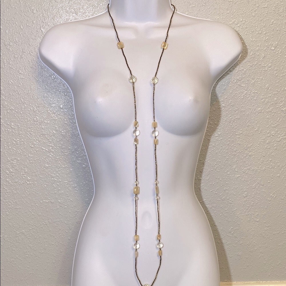 RACHEL Rachel Roy Gold and Brown Layered Necklace